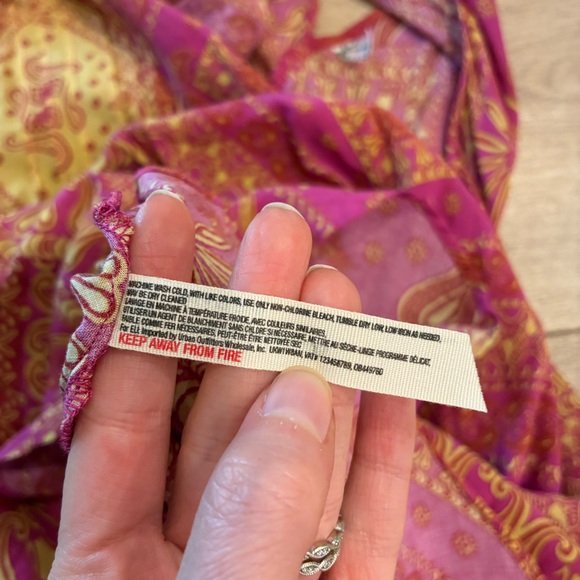 Intimately Free People Beau Slip Dress Red Pink Yellow Mini Size XS - Picture 7 of 7